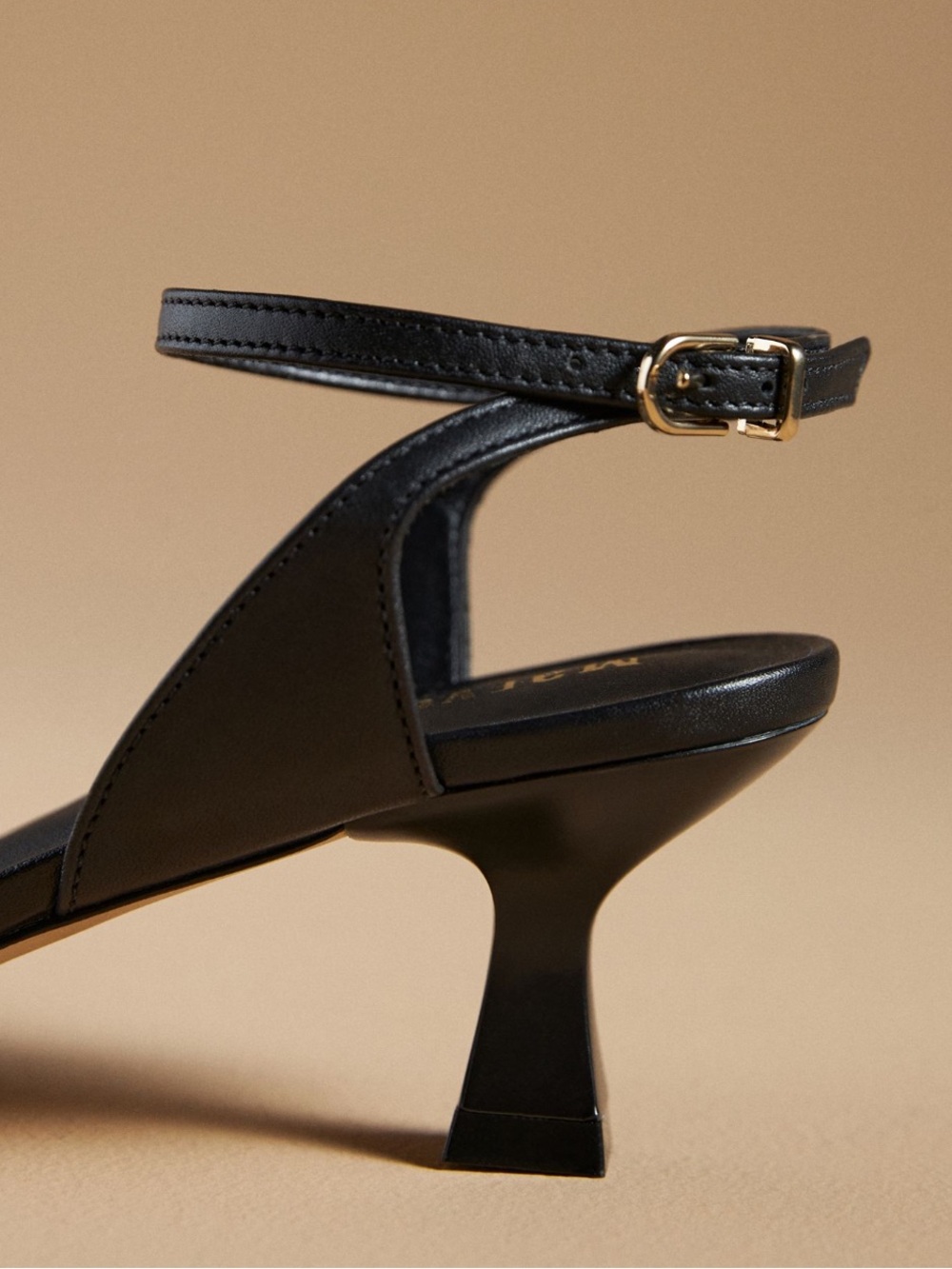 Anthropologie | Maeve Black Square Toe Kitten Heels Size 9 - Picture 9 of 12